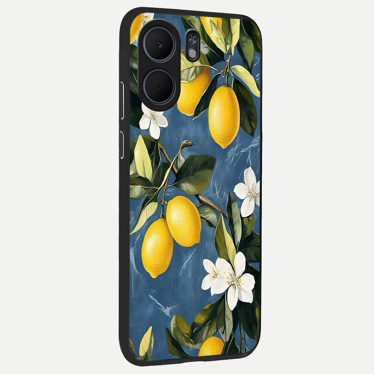 Lemon Dream Garden back cover For Oppo A5x 5G slim fit glass case with vibrant aesthetic design