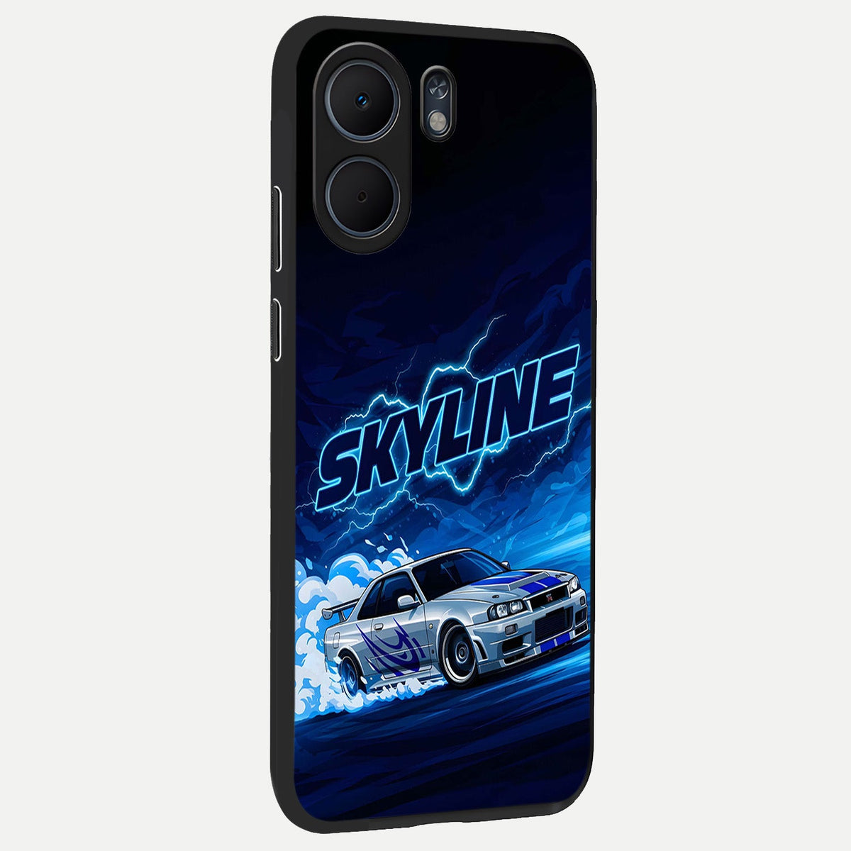 Neon Drift Beast back cover For Oppo A5x 5G slim fit glass case with vibrant aesthetic design
