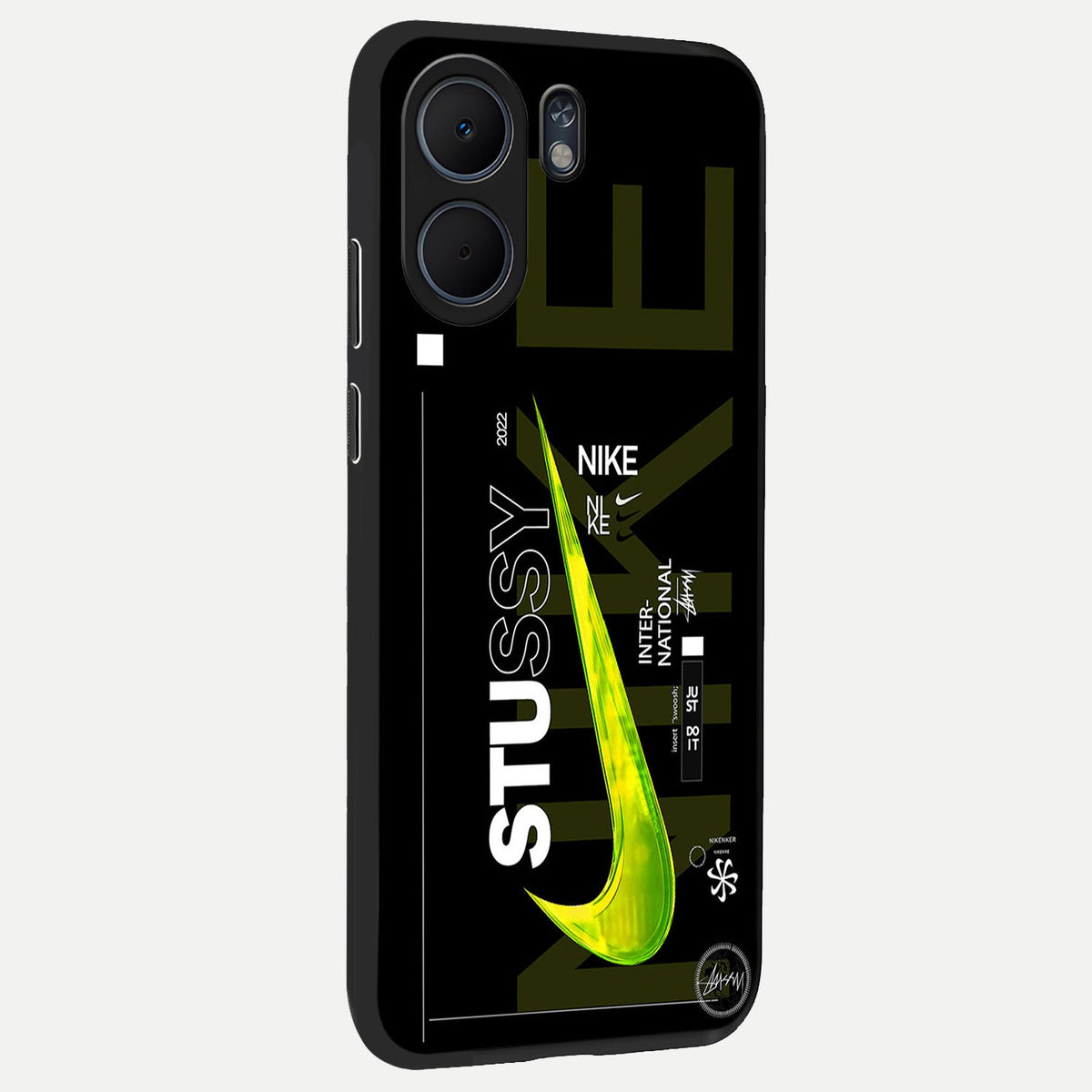 Neon Street Edition back cover For Oppo A5x 5G slim fit glass case with vibrant aesthetic design