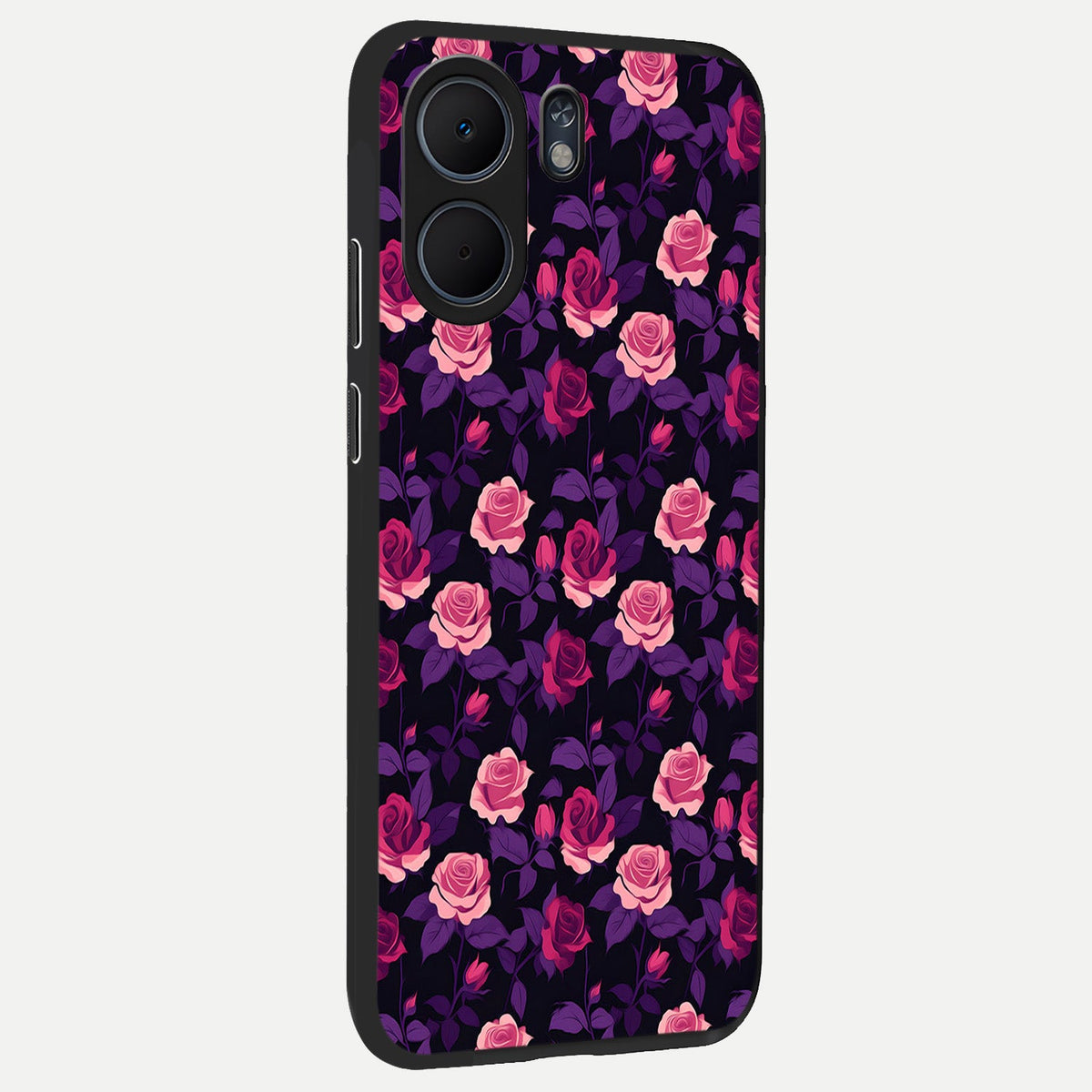 Rose Garden Twilight back cover For Oppo A5x 5G slim fit glass case with vibrant aesthetic design