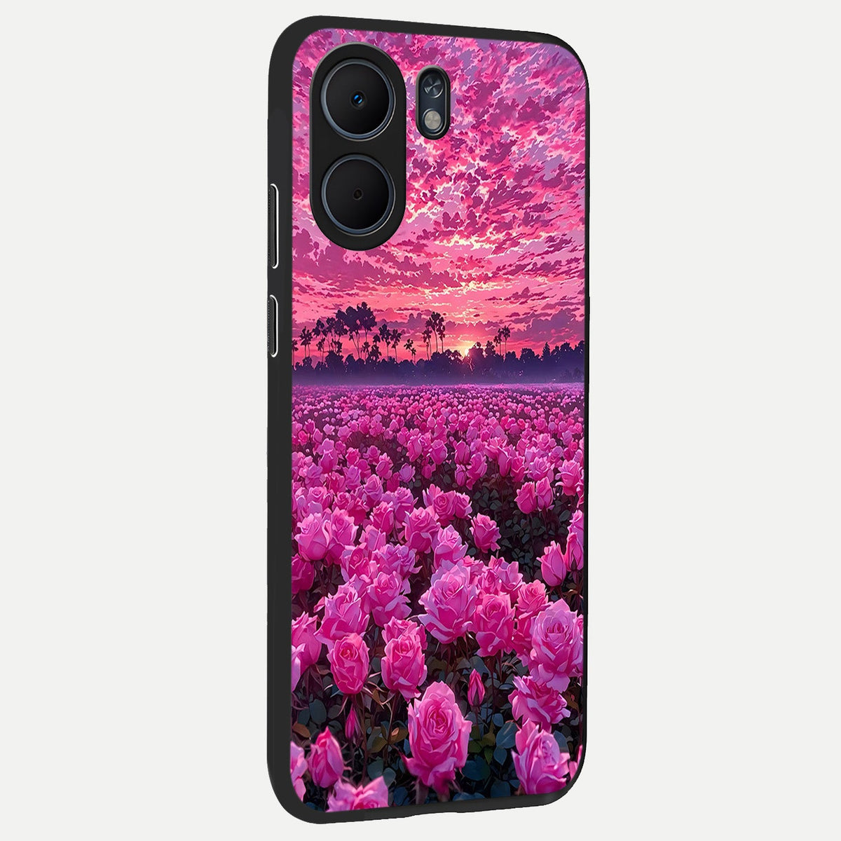 Rose Sunset Valley back cover For Oppo A5x 5G slim fit glass case with vibrant aesthetic design