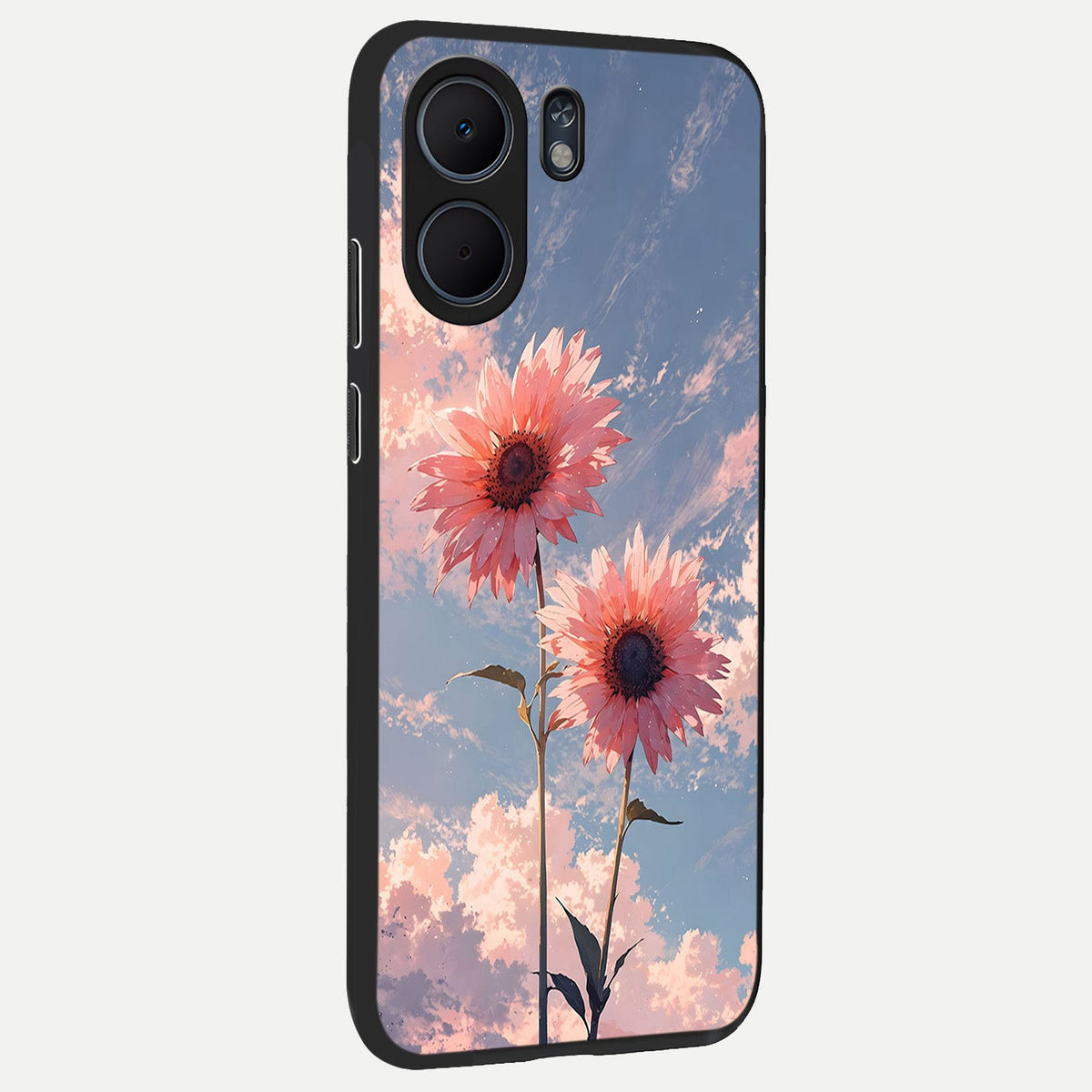 Sun Moon Balance back cover For Oppo A5x 5G slim fit glass case with vibrant aesthetic design