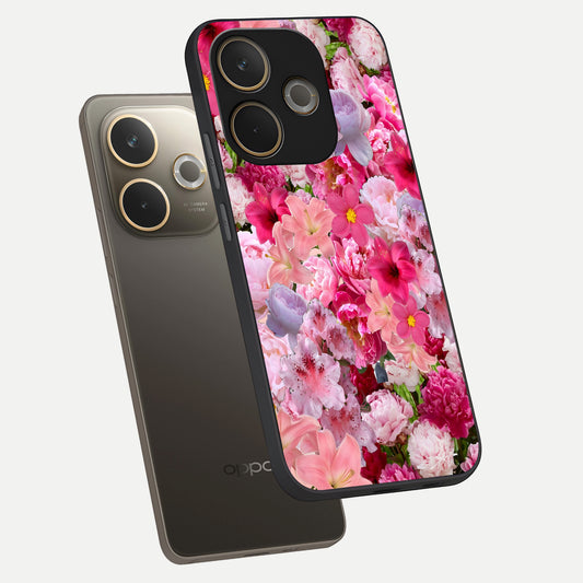 Bloom Crush Fantasy phone case For Oppo A5 Pro showing premium glass back cover with detailed artwork