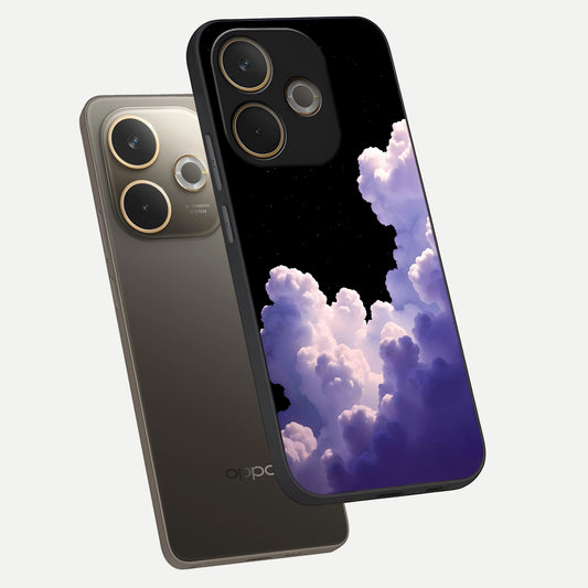 Starlit Night Whispers phone case For Oppo A5 Pro showing premium glass back cover with detailed artwork