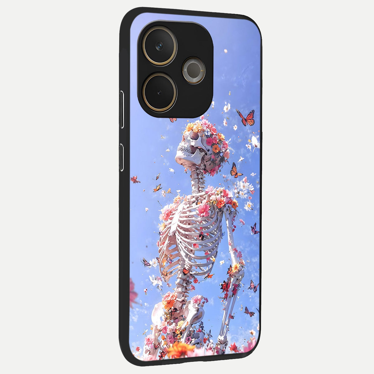 Bloom Beyond Bones back cover For Oppo A5 Pro slim fit glass case with vibrant aesthetic design