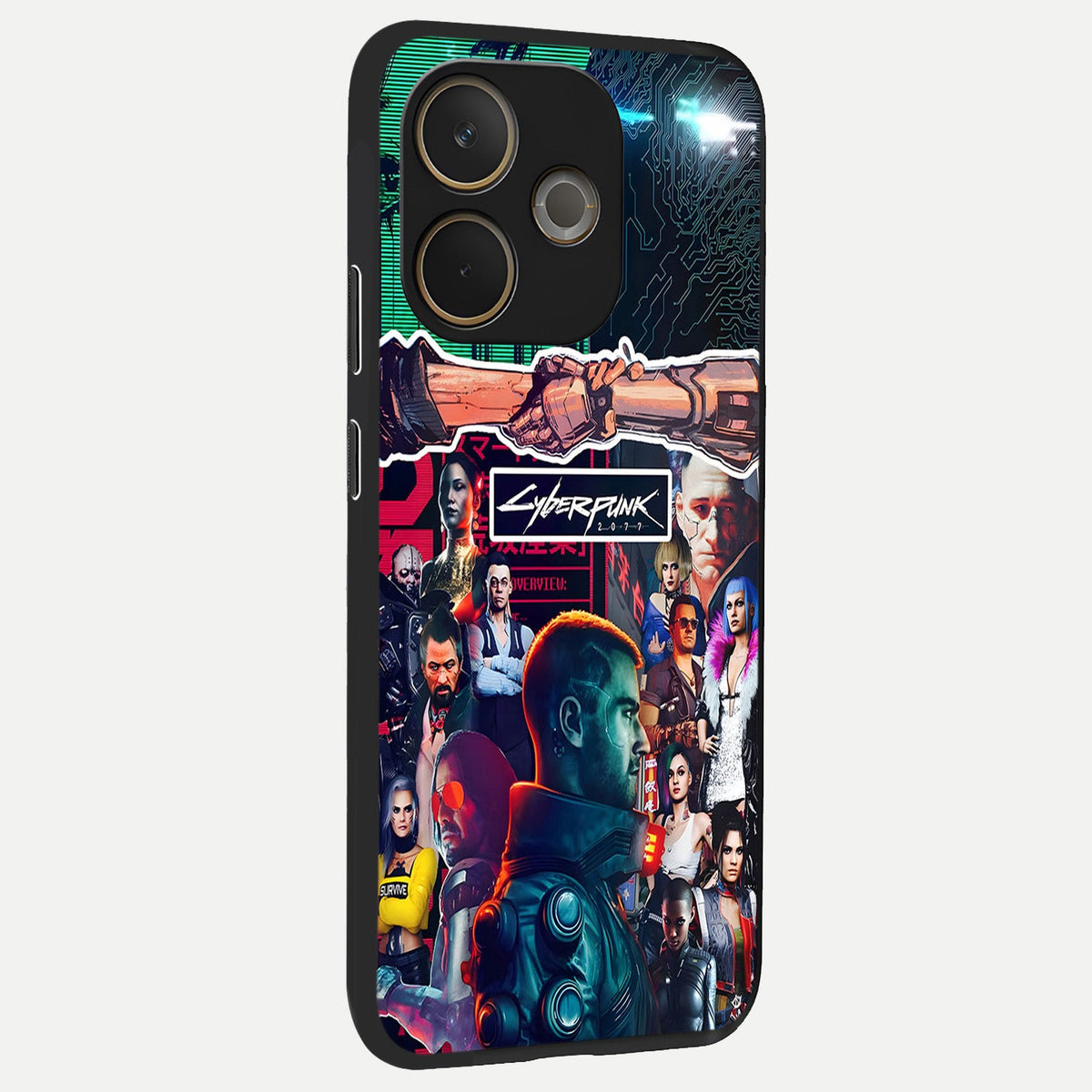 CYBERPUNK Legacy back cover For Oppo A5 Pro slim fit glass case with vibrant aesthetic design