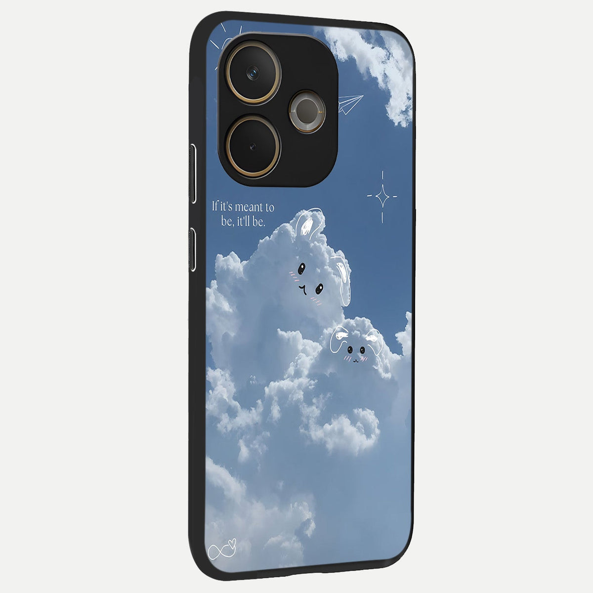 Cloud Bunny Dreams back cover For Oppo A5 Pro slim fit glass case with vibrant aesthetic design
