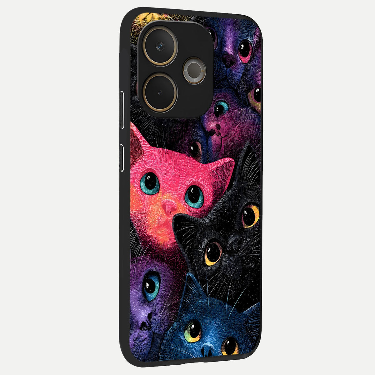 Cosmic Cats Dreams back cover For Oppo A5 Pro slim fit glass case with vibrant aesthetic design