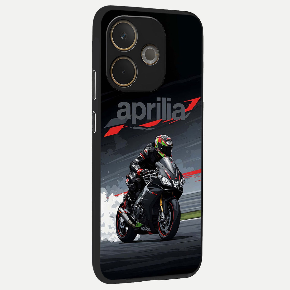 Dark Aprilla back cover For Oppo A5 Pro slim fit glass case with vibrant aesthetic design