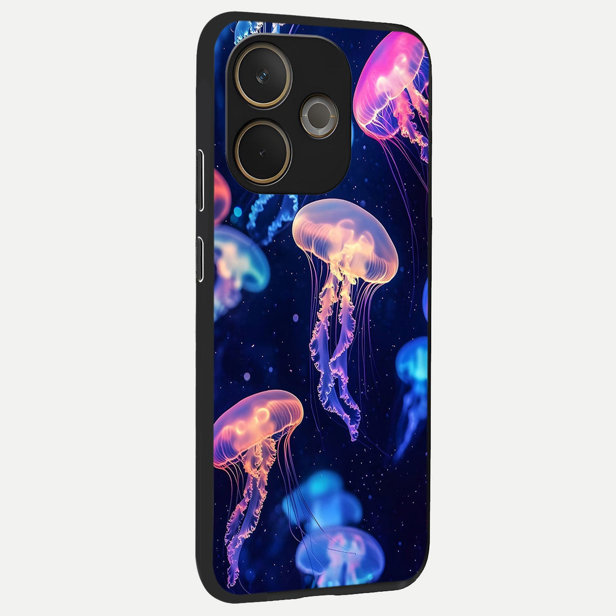 Jellyfish Pattern back cover For Oppo A5 Pro slim fit glass case with vibrant aesthetic design