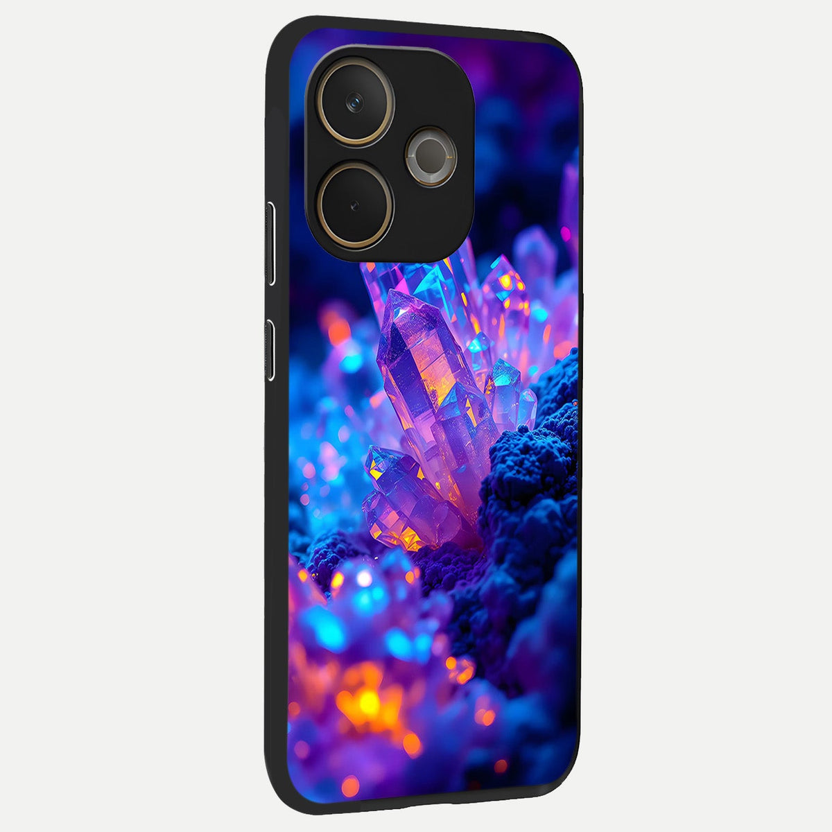 Neon Aura Shards back cover For Oppo A5 Pro slim fit glass case with vibrant aesthetic design