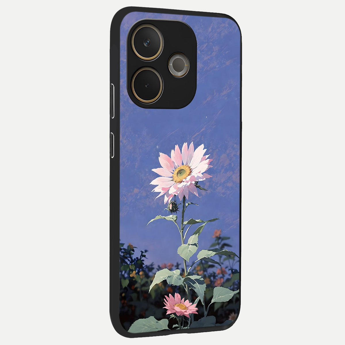 Pink Shells Outline back cover For Oppo A5 Pro slim fit glass case with vibrant aesthetic design
