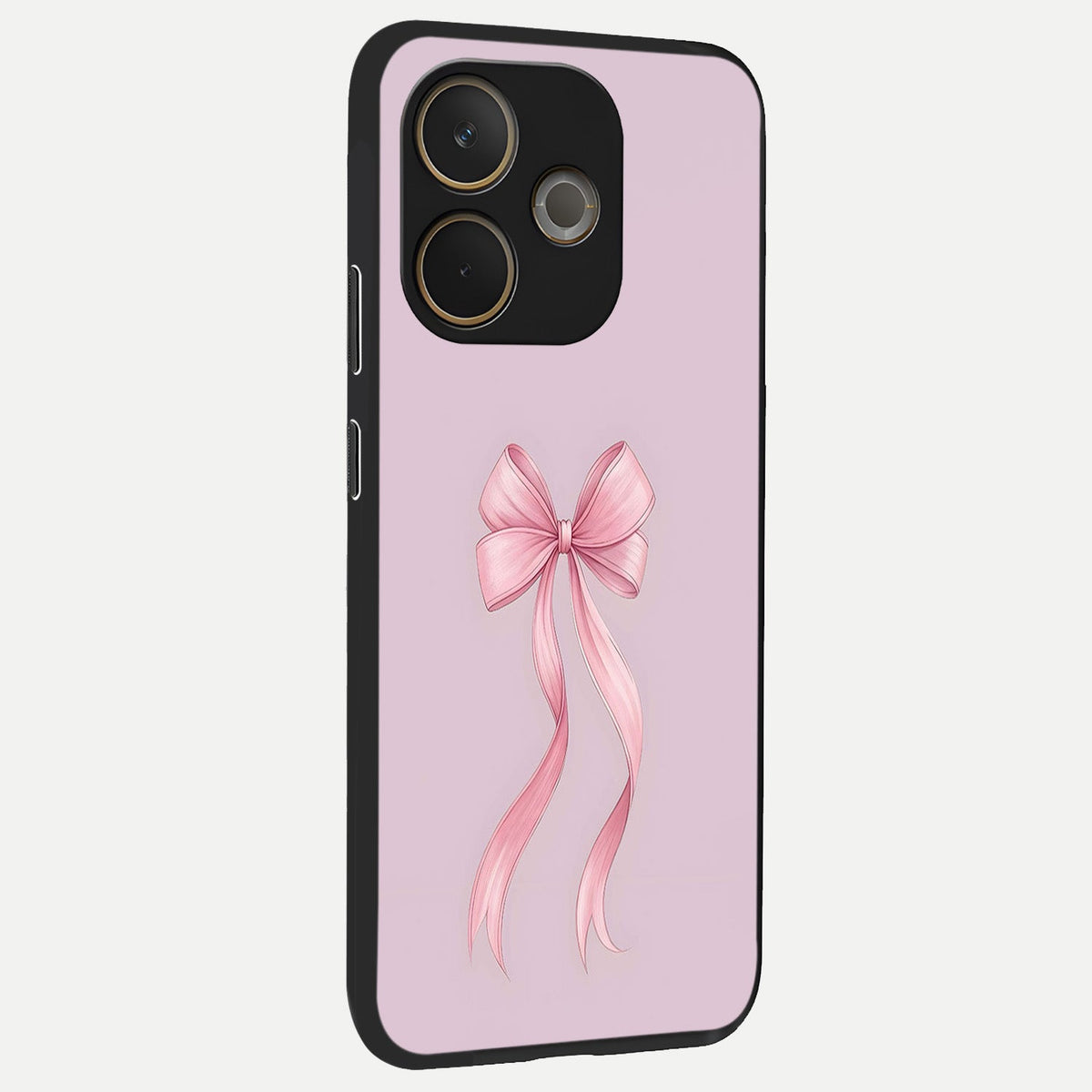 Soft Blush Bow back cover For Oppo A5 Pro slim fit glass case with vibrant aesthetic design