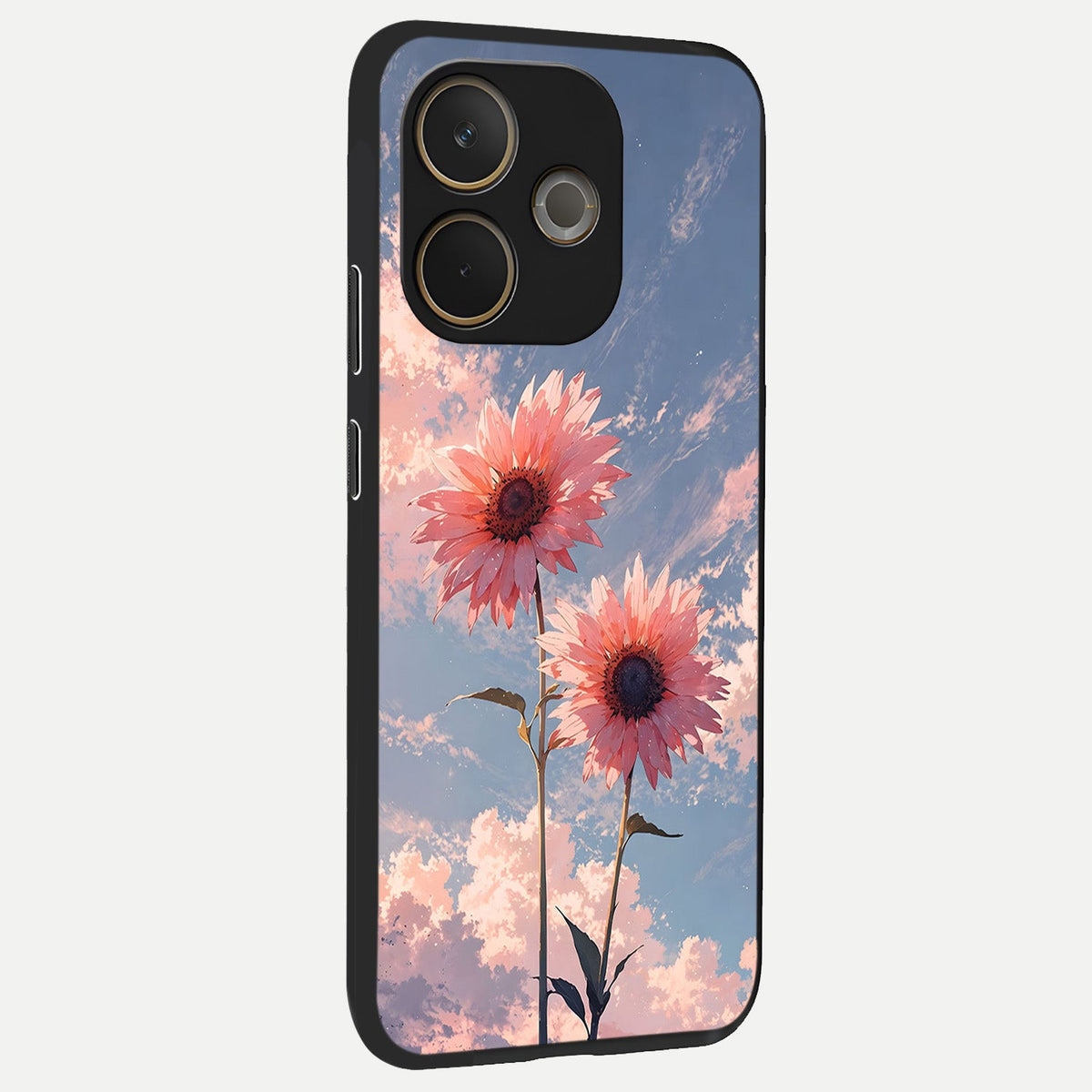 Sun Moon Balance back cover For Oppo A5 Pro slim fit glass case with vibrant aesthetic design