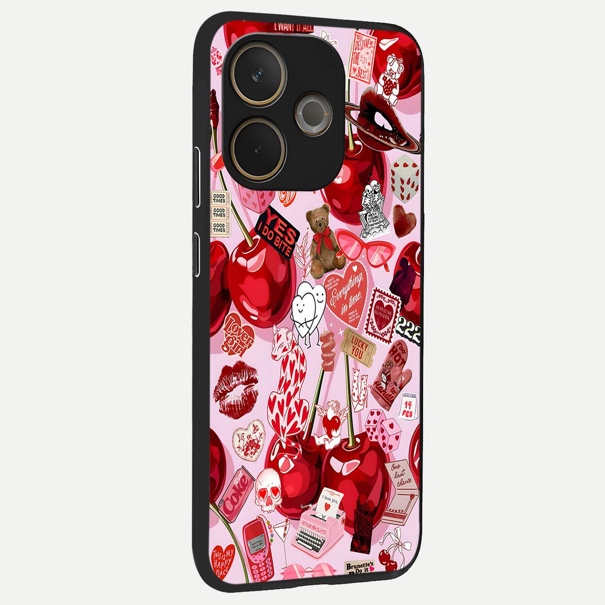 Sweet Cherry Chaos back cover For Oppo A5 Pro slim fit glass case with vibrant aesthetic design