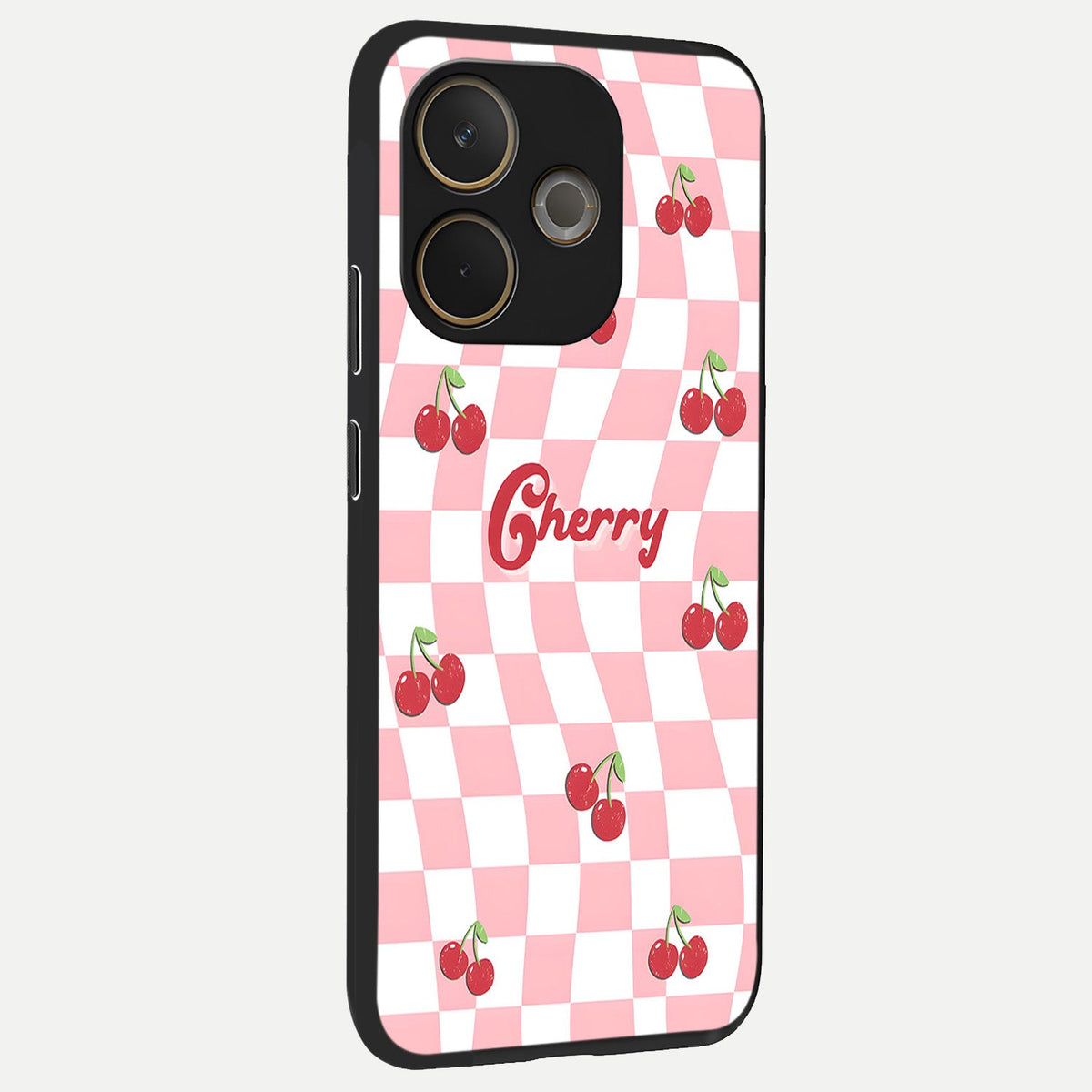 Sweet Cherry Vibes back cover For Oppo A5 Pro slim fit glass case with vibrant aesthetic design