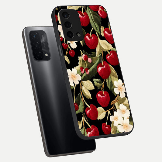 Blooming Spendor Bird phone case For Oppo A74 5G showing premium glass back cover with detailed artwork