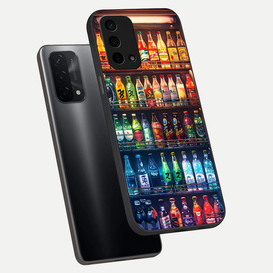 Colorfull Tree phone case For Oppo A74 5G showing premium glass back cover with detailed artwork