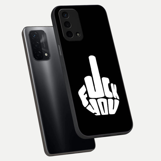 Rebel Mode On phone case For Oppo A74 5G showing premium glass back cover with detailed artwork