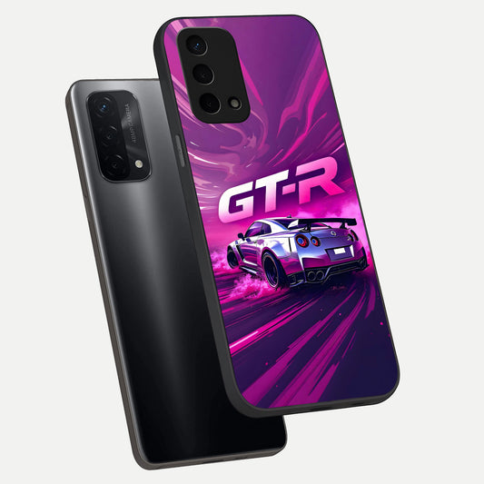Speed Drift Legend phone case For Oppo A74 5G showing premium glass back cover with detailed artwork
