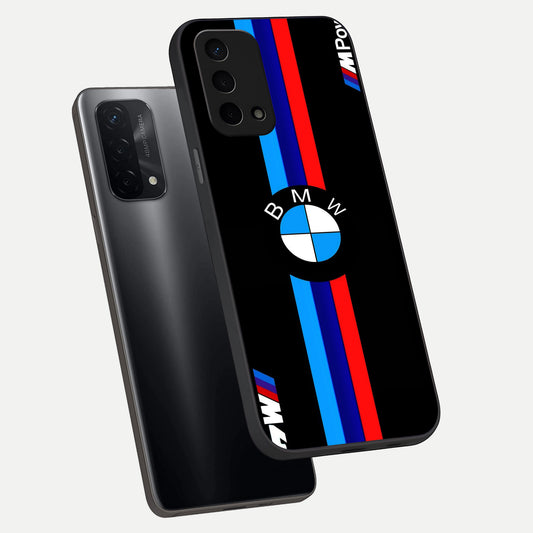 Turbo BMW Beast phone case For Oppo A74 5G showing premium glass back cover with detailed artwork