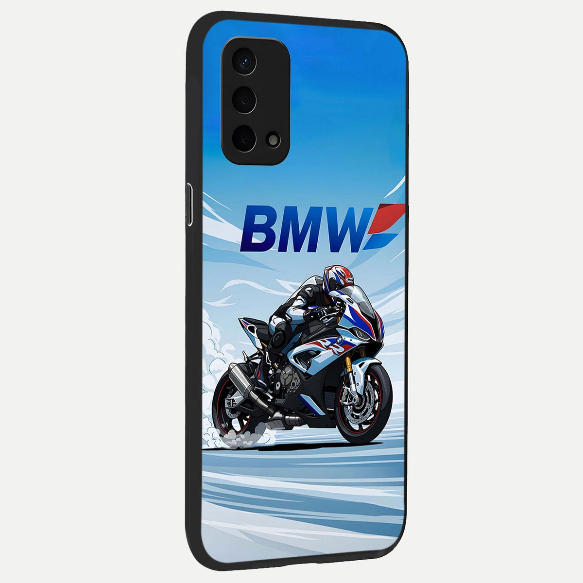 BMW Power Drift back cover For Oppo A74 5G slim fit glass case with vibrant aesthetic design