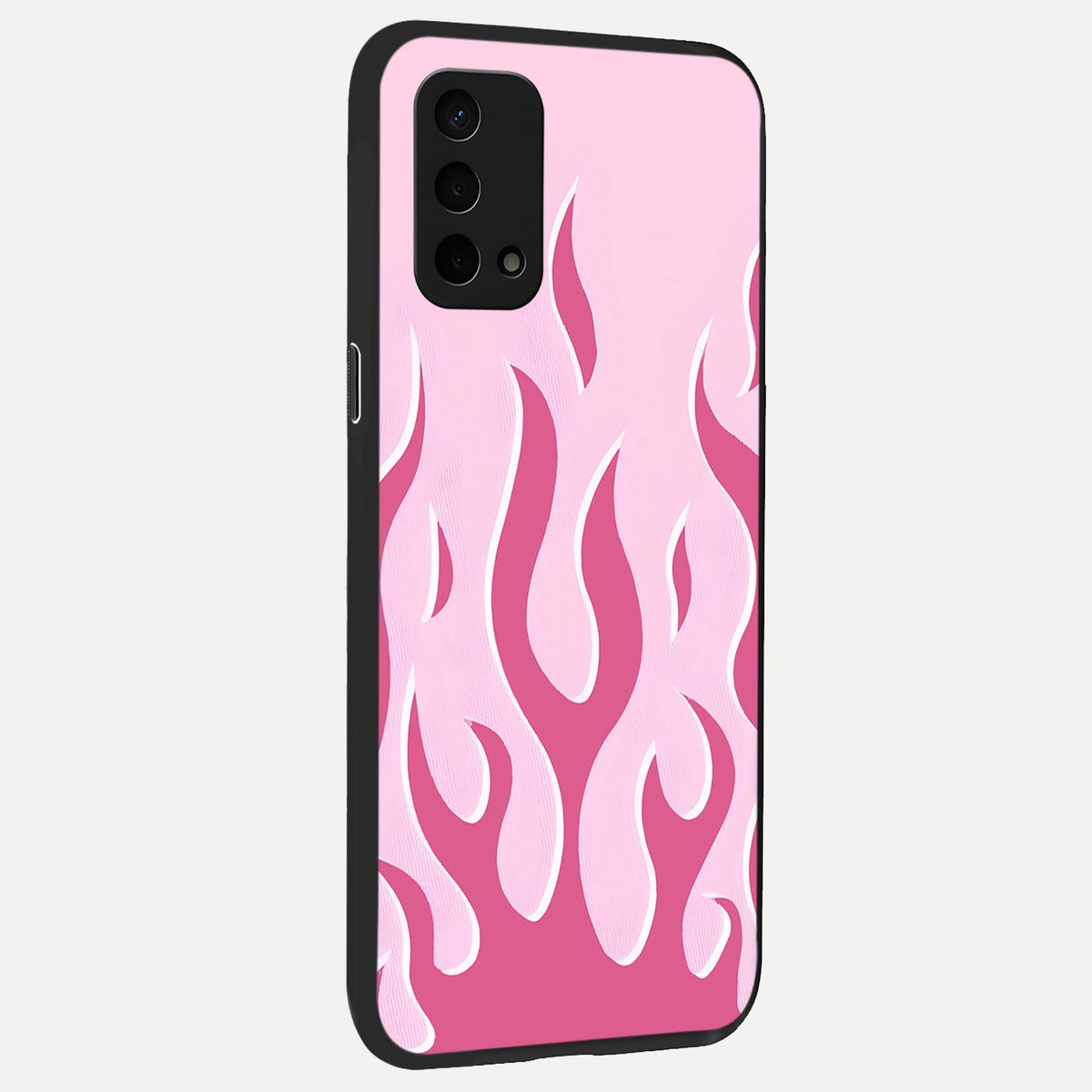 Blush Flame Energy back cover For Oppo A74 5G slim fit glass case with vibrant aesthetic design