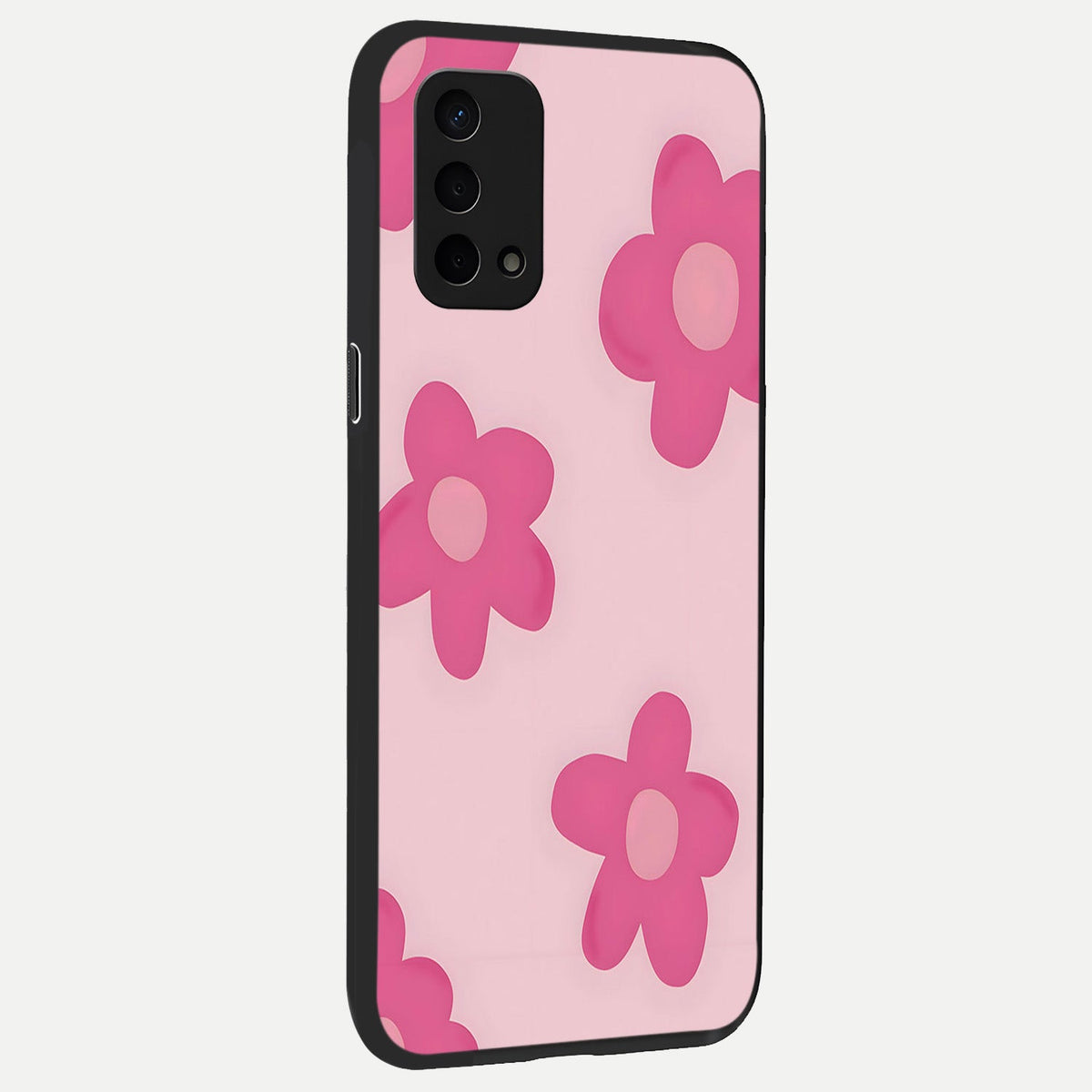 Candy Bloom Dreams back cover For Oppo A74 5G slim fit glass case with vibrant aesthetic design