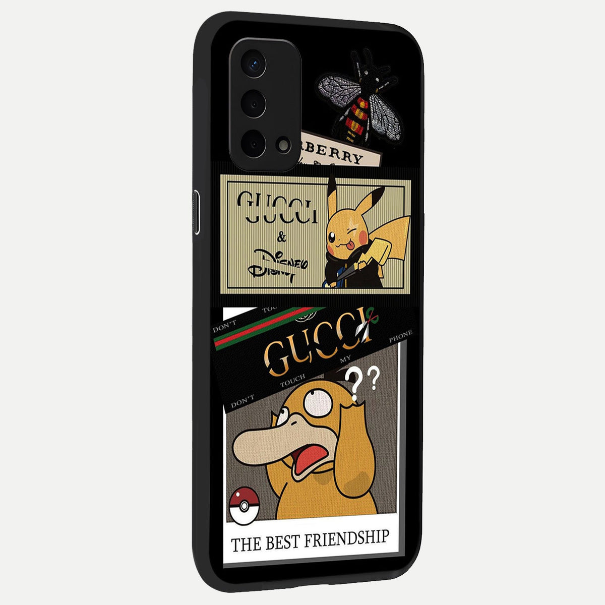 Cartoon Brand Play Mashup back cover For Oppo A74 5G slim fit glass case with vibrant aesthetic design