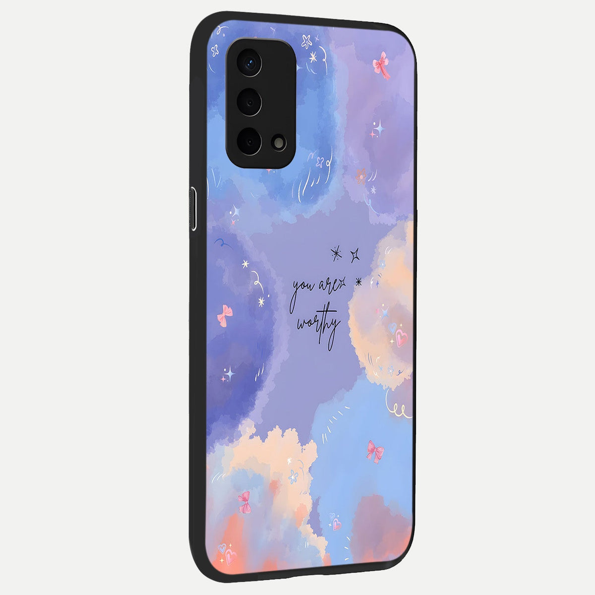 Celestial Cloud Magic back cover For Oppo A74 5G slim fit glass case with vibrant aesthetic design