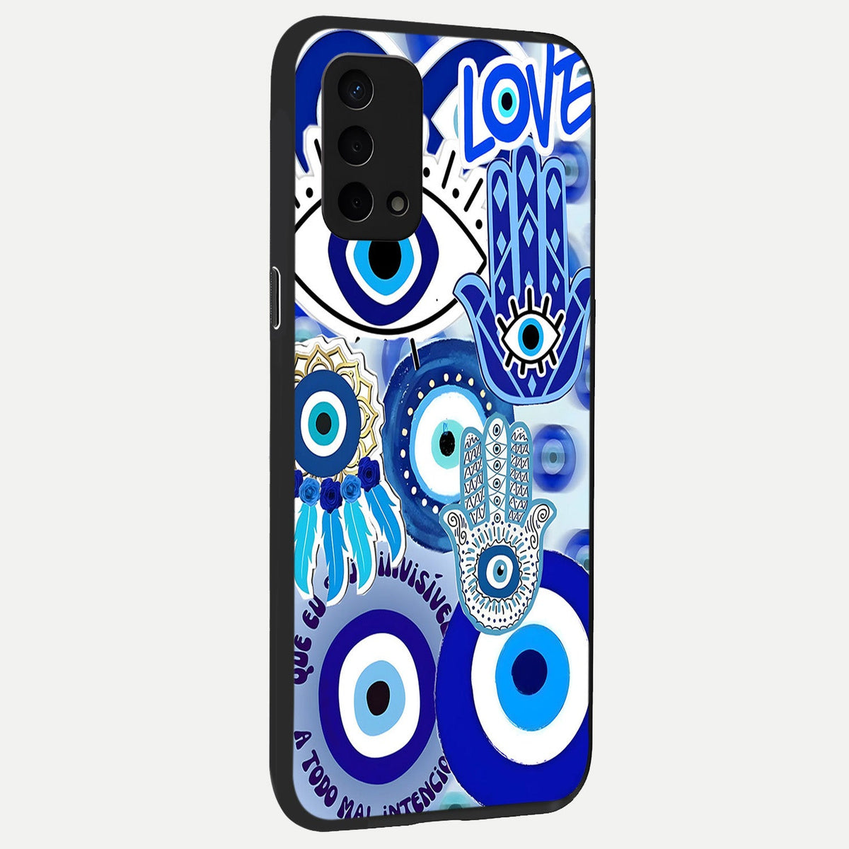 Evil Eyes Dream back cover For Oppo A74 5G slim fit glass case with vibrant aesthetic design
