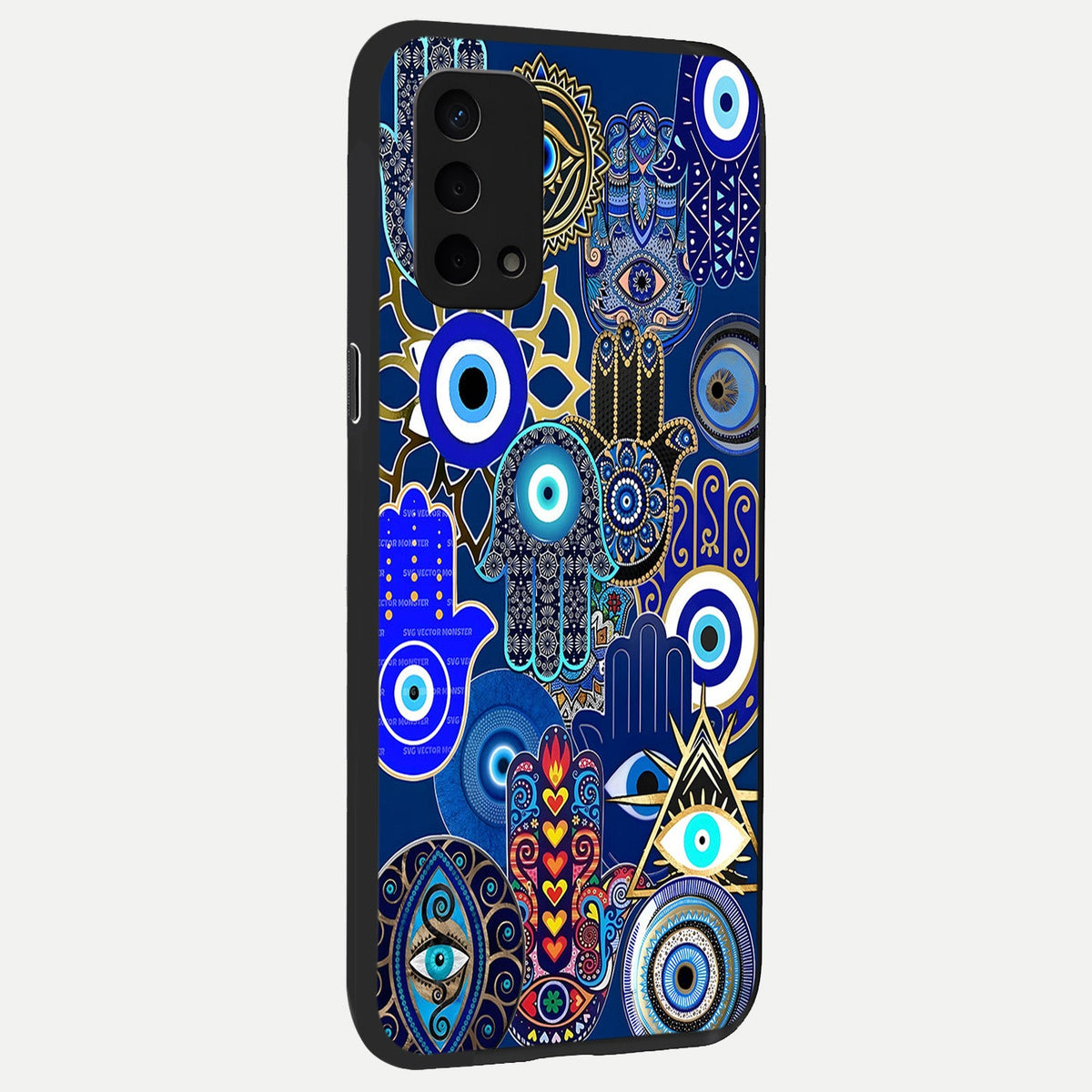 Mystic Palm Guard back cover For Oppo A74 5G slim fit glass case with vibrant aesthetic design