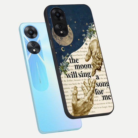 Aesthetic Divine phone case For Oppo A78 5G showing premium glass back cover with detailed artwork