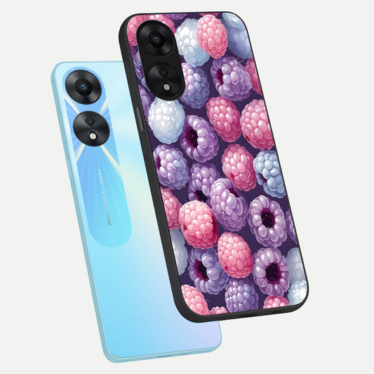 Berry Candy Pop phone case For Oppo A78 5G showing premium glass back cover with detailed artwork