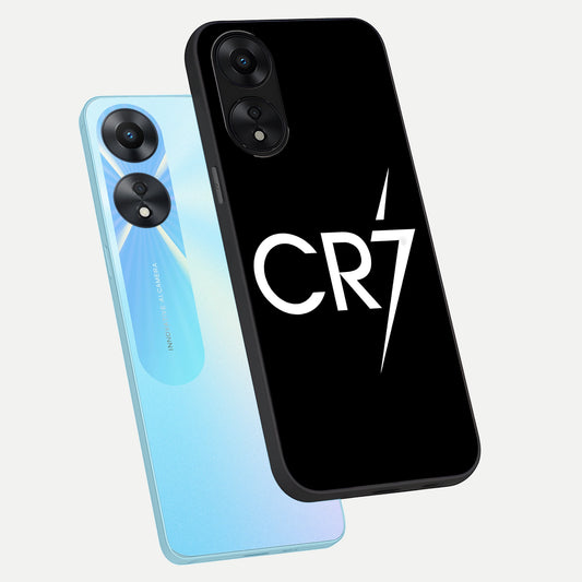CR7 Elite Strike phone case For Oppo A78 5G showing premium glass back cover with detailed artwork