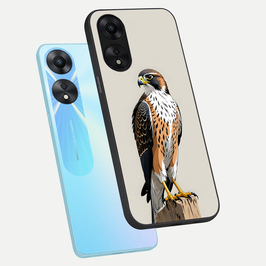 Clever Eagle phone case For Oppo A78 5G showing premium glass back cover with detailed artwork