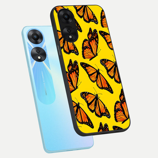 Golden Wing Flight phone case For Oppo A78 5G showing premium glass back cover with detailed artwork