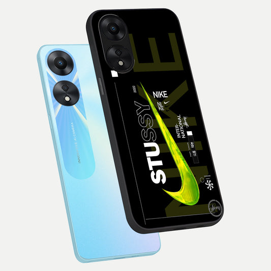 Neon Street Edition phone case For Oppo A78 5G showing premium glass back cover with detailed artwork