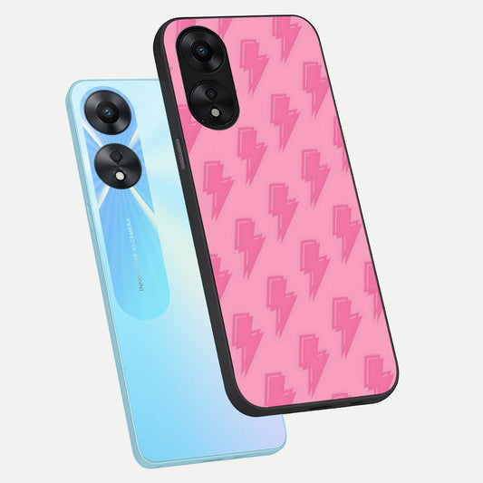 Pink Moo Magic phone case For Oppo A78 5G showing premium glass back cover with detailed artwork