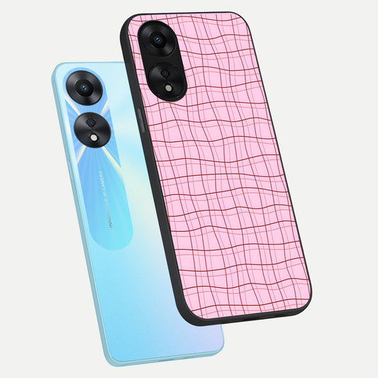 Soft Grid Bliss phone case For Oppo A78 5G showing premium glass back cover with detailed artwork
