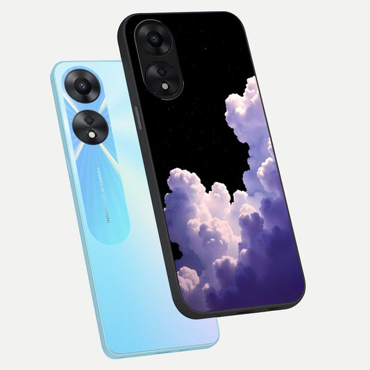 Starlit Night Whispers phone case For Oppo A78 5G showing premium glass back cover with detailed artwork