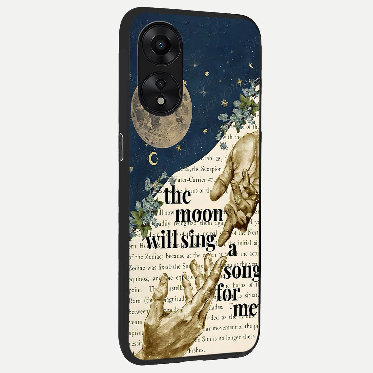 Aesthetic Divine back cover For Oppo A78 5G slim fit glass case with vibrant aesthetic design