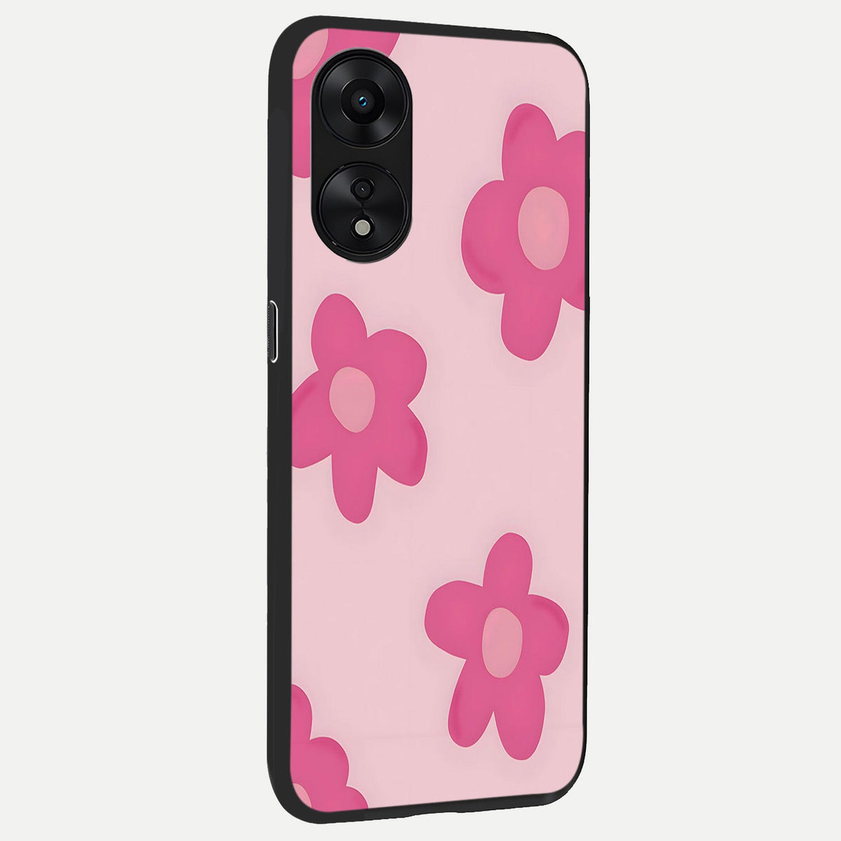 Candy Bloom Dreams back cover For Oppo A78 5G slim fit glass case with vibrant aesthetic design