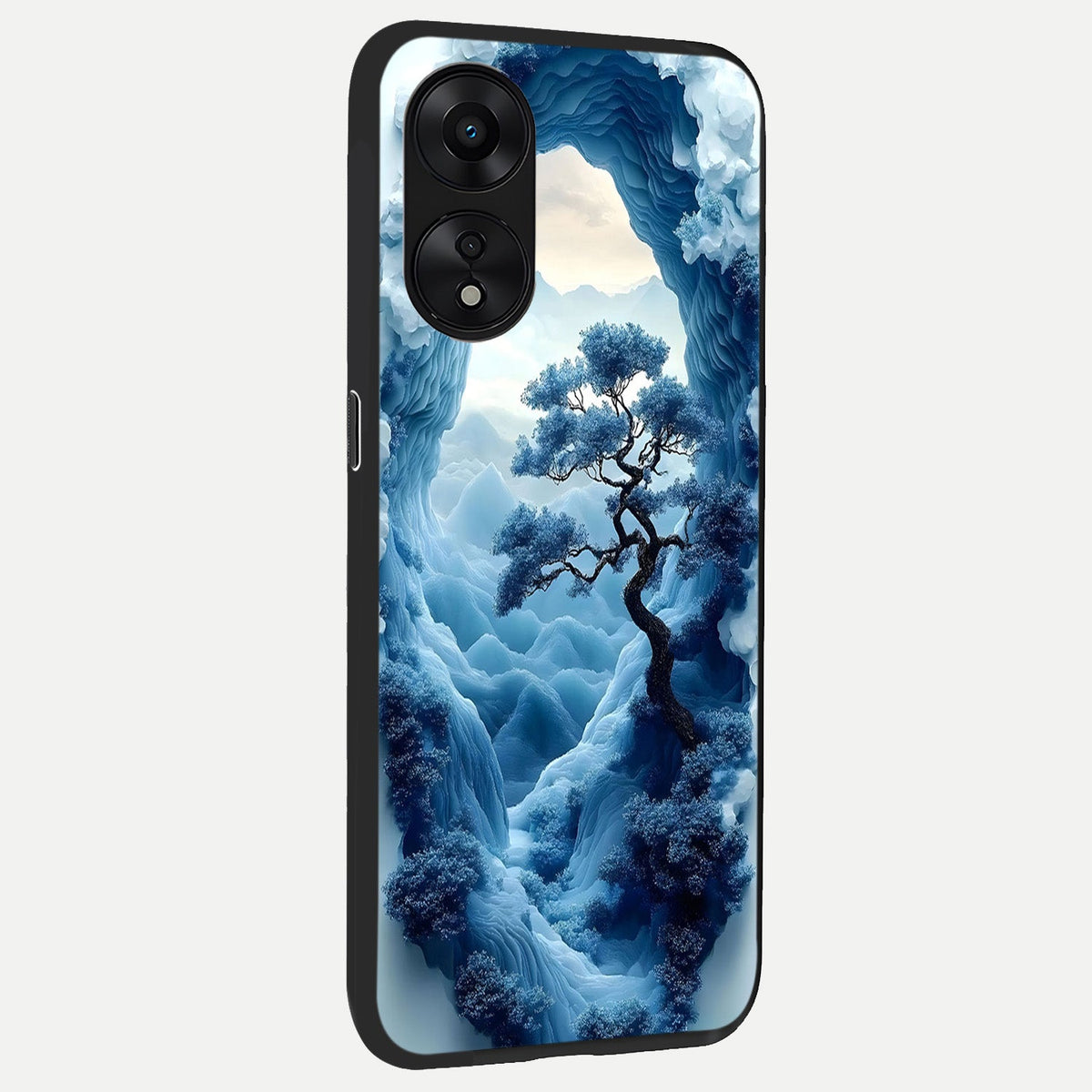 Frozen Serenity Gate back cover For Oppo A78 5G slim fit glass case with vibrant aesthetic design