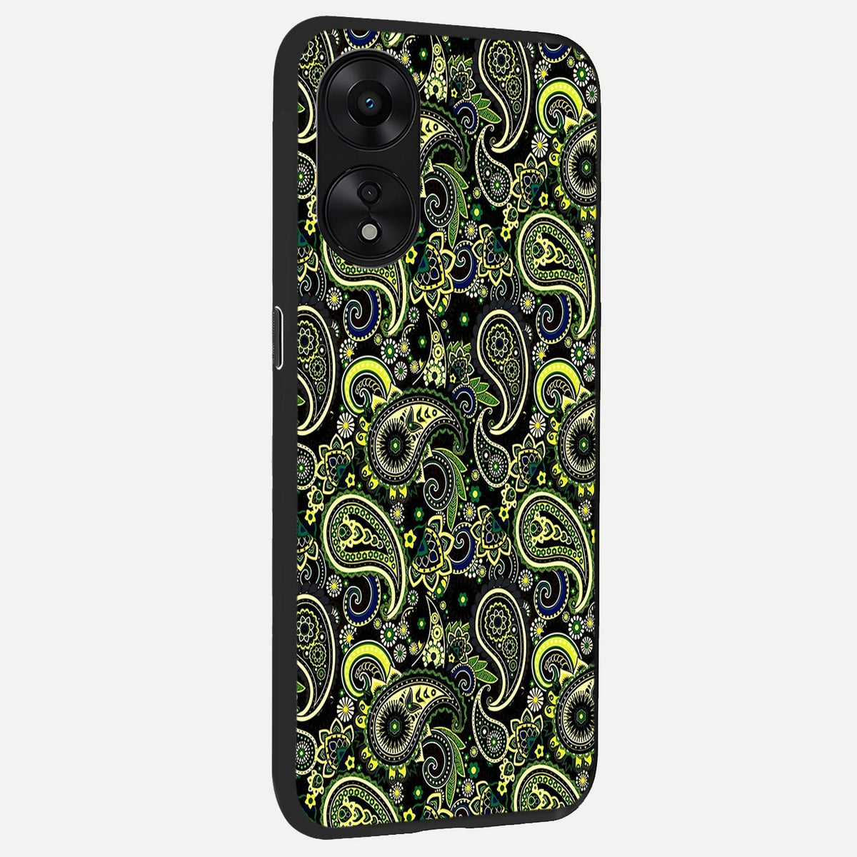 Green Lemon back cover For Oppo A78 5G slim fit glass case with vibrant aesthetic design