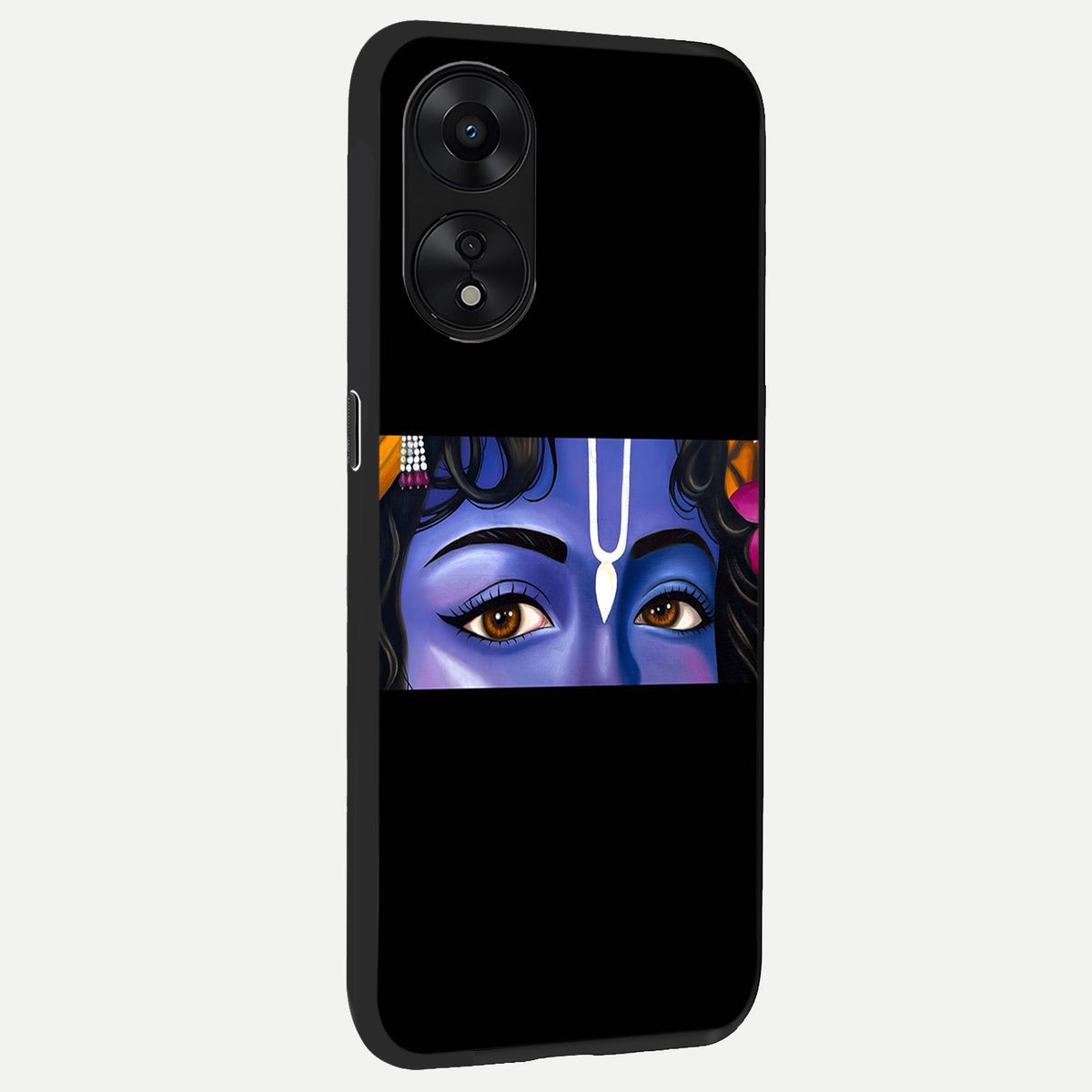Krishna Eye back cover For Oppo A78 5G slim fit glass case with vibrant aesthetic design
