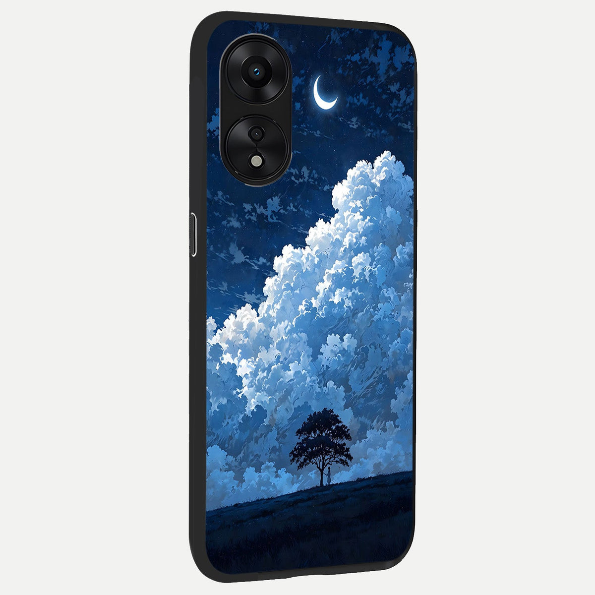 Midnight Sky Serenity back cover For Oppo A78 5G slim fit glass case with vibrant aesthetic design