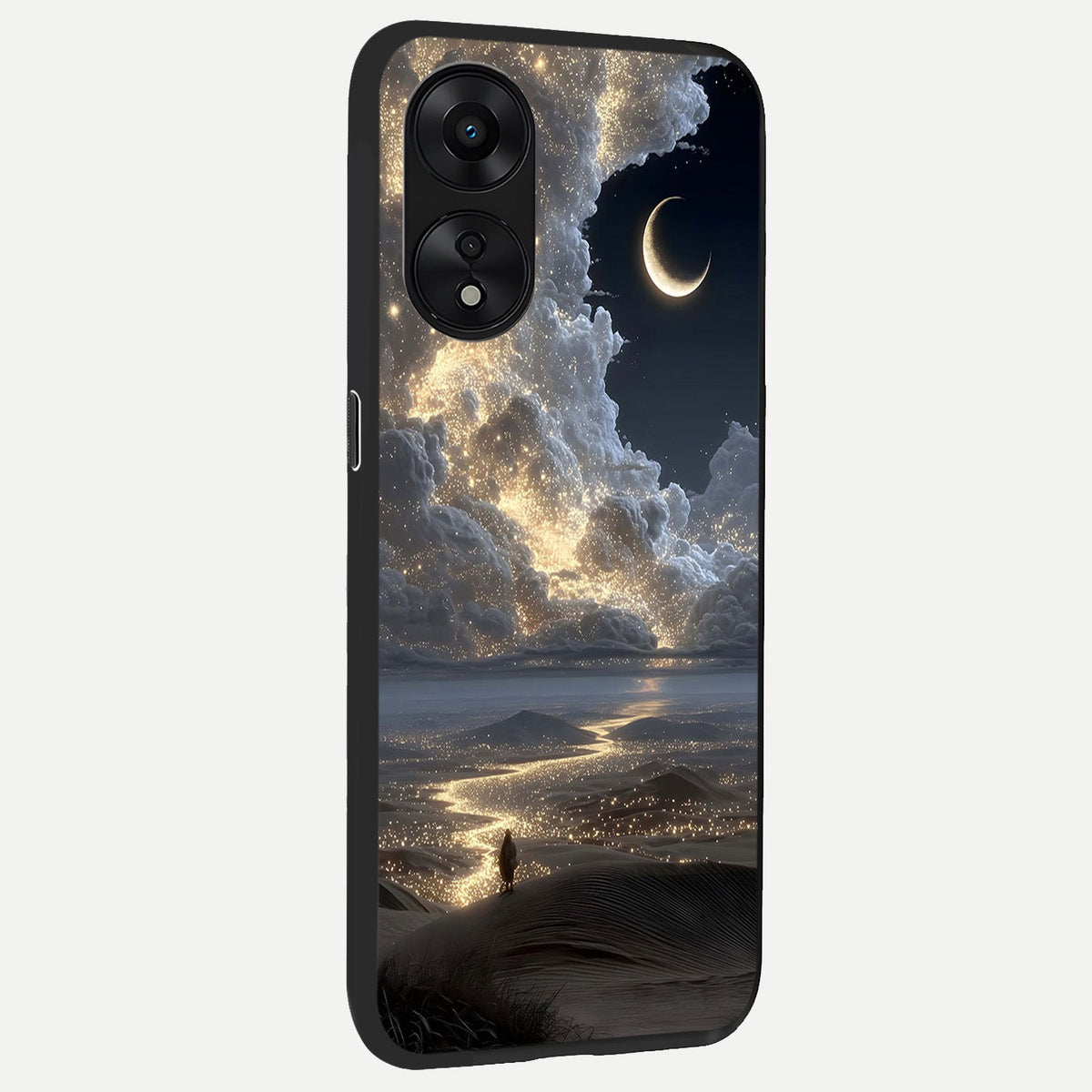 Moonlight Spark Path back cover For Oppo A78 5G slim fit glass case with vibrant aesthetic design
