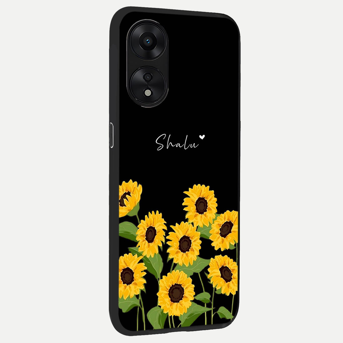 Sunflower Sky Bloom back cover For Oppo A78 5G slim fit glass case with vibrant aesthetic design