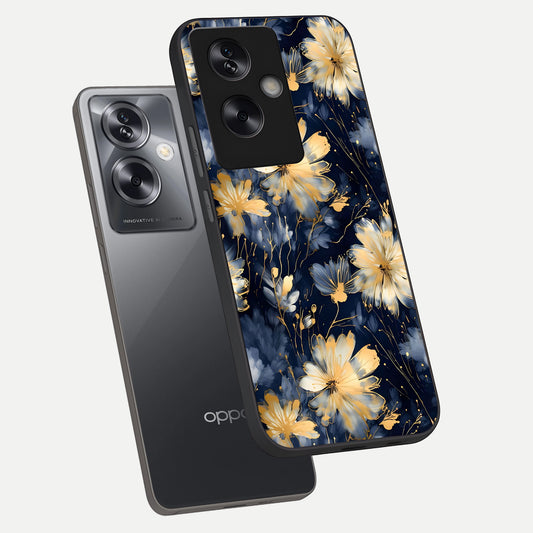 Royal Petal Dream phone case For Oppo A79 showing premium glass back cover with detailed artwork